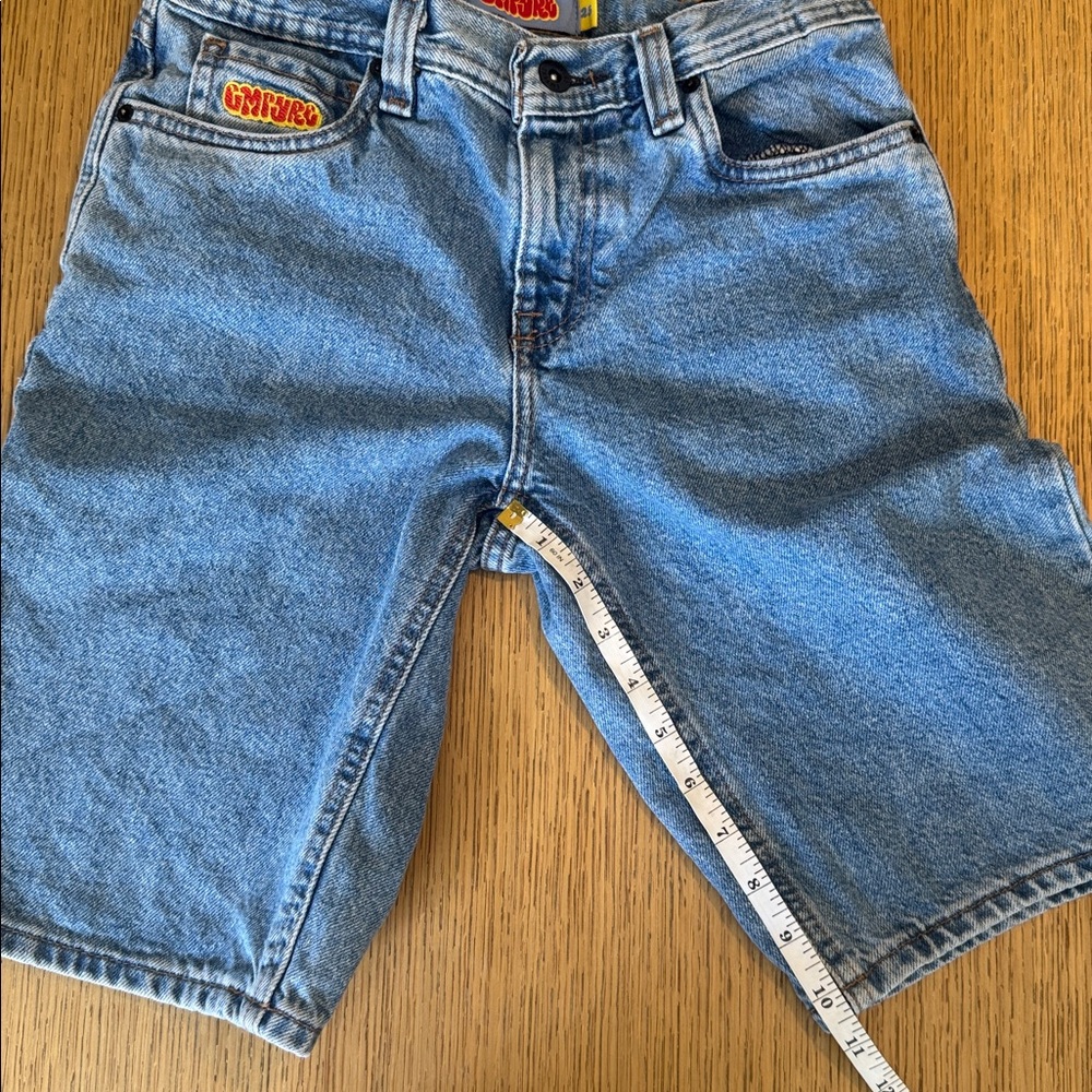 Empyre Kids Loose Fit Blue Denim Skate Shorts Size 25 - Picture 5 of 6